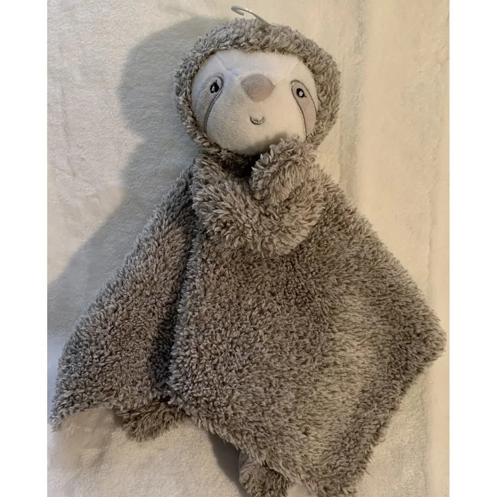 Carters Sloth Security Blanket Plush Velour Baby‎ Stuffed Lovey Toy 67609 NWOT